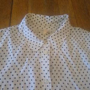 Alexa Chung for Madewell Silk Dot Peter Pan Collar Blouse